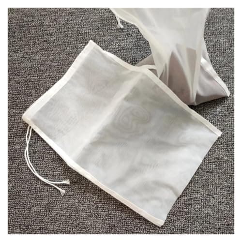 Yeobezn Organic Cotton Muslin Reusable Bag 16PCS Food Grade Nylon Filter Bag Net Mesh Tea Beer Milk Coffee Oil Filtration Strainer Kitchen Fabric Bags Wine Tool — view 6