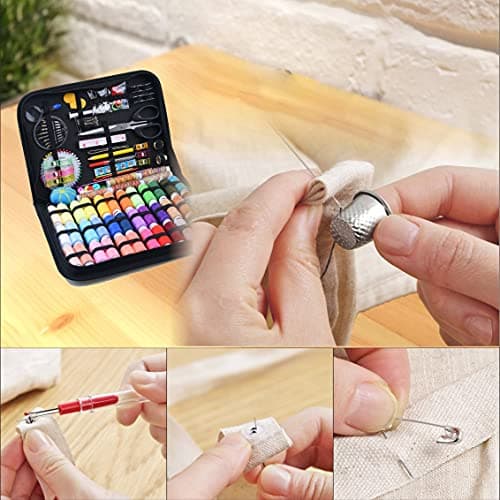 INSCRAFT Sewing Kit, 182 Pcs Sewing Accessories, with 38 XL Sewing Thread Spools, Suitable for Adults, Beginner, Emergency, DIY and Home Button Repair, Travel Needle and Thread Kit — view 6