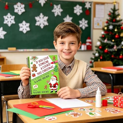 Adult Christmas Card Book Spiral Greeting Messages Booklet — view 2