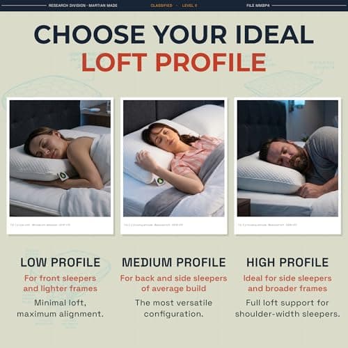 LunaCore Hybrid Shredded Memory Foam Pillow 2 Pack, Medium Firm — view 4