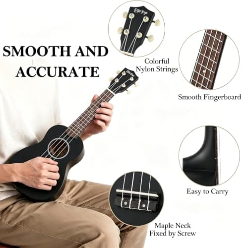 Soprano Ukulele Beginner Kit 21 Inch with Free Online Lesson Fast to Learn — view 6