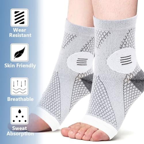 Neuropathy Socks, 2 Pair Functional Socks for Neuropathy Pain Relief, Soothe Relief Socks Neuropathy Socks for Men Women, Ankle Compression Socks Plantar Fasciitis Socks for Feet Pain Relief (XL) — view 6