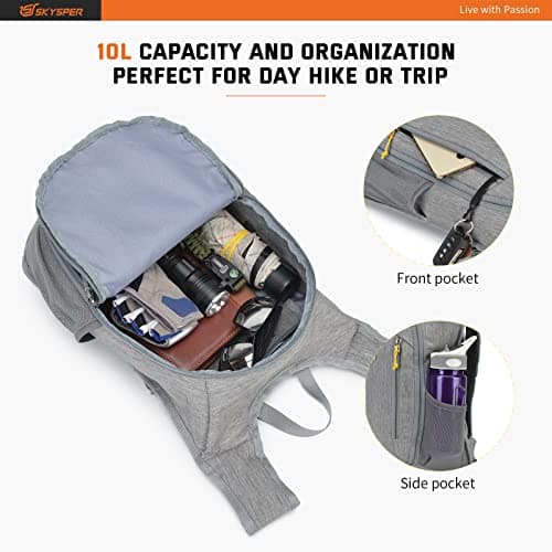 SKYSPER Small Daypack 10L Hiking Backpack Packable Lightweight Travel Day Pack for Women Men — view 3
