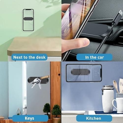 The Life Hacker Magnetic Mobile Phone Holder Car Mount Black Slim Dashboard Home Universal — view 2