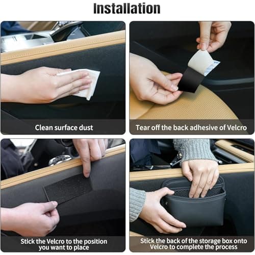 Car Seat Side Pocket Organizer, PU Leather Universal Car Pocket — view 4