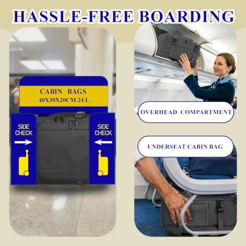 ZHXX for Ryanair Cabin Bags 40x30x20 Underseat Carry-ons, Water-Resistant Travel Backpack Cabin Size, Hand Luggage Bag for Airplane with Anti-Theft Pocket — view 3