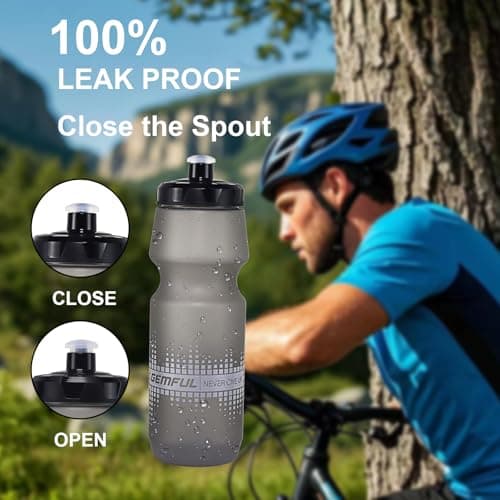 GEMFUL Leak-Proof Bike Bottle 750ml, BPA-Free Sport Squeeze — view 3