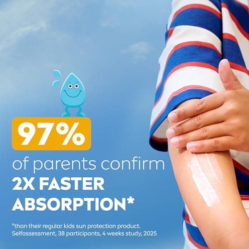 NIVEA SUN Kids Daily UV Protect Sensitive SPF 50+ Sun Cream (100ml), Kids Sunscreen For Face and Body, Sweat and Water-Resistant, Gentle Fragrance-Free Formula — view 5