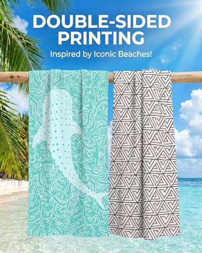 Evoplor 2 Pack Microfibre Beach Towels for Adults Extra Large 200 × 90 cm, Quick Dry Sand Free Beach Towel with Mesh Bag, Lightweight Travel Towels for Holiday, Pool — view 5