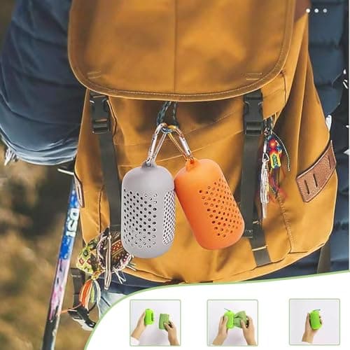Gym Towels, 3 Pack Cooling Towel Soft Microfiber with Portable Silicone Sleeves, Breathable Instant Towels, Microfiber Soft Quick Dry Gym Towel for Sport Camping Swim Fitness(30 x 90cm, 3 Colors) — view 6