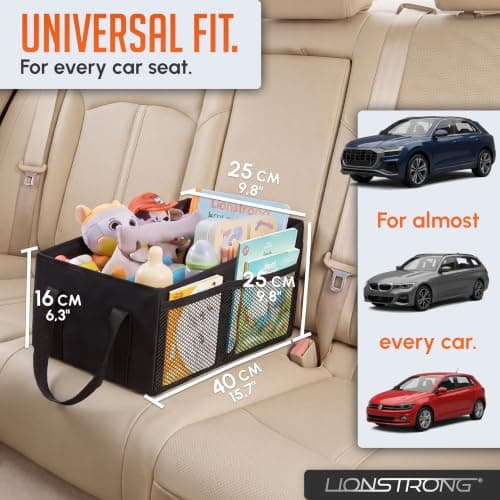 LIONSTRONG® Car Organizer [VERY STABLE DUE TO PLASTIC PANELS] — view 2