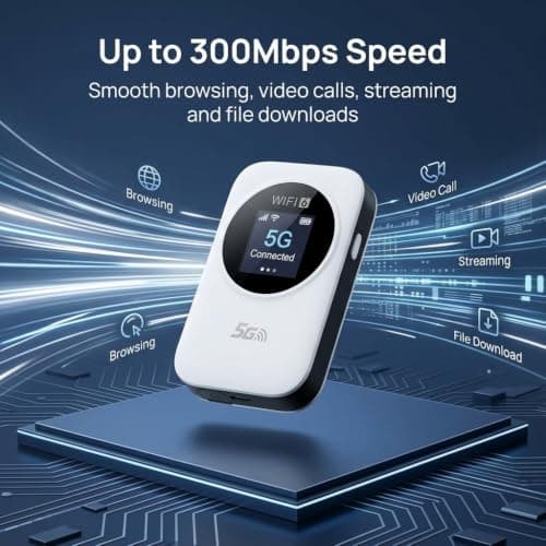 5G Mobile Portable Wi-Fi 6 Router,300Mbps Portable MiFi with SIM Card Slot — view 4
