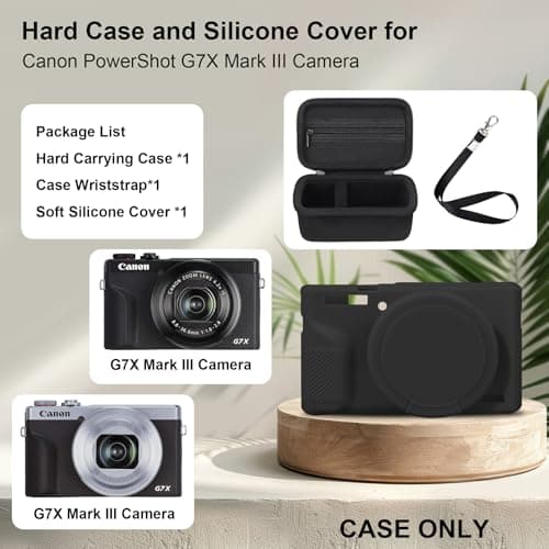 RAIALL Bundle Case for Canon PowerShot G7X Mark III Digital Camera, Black — view 3