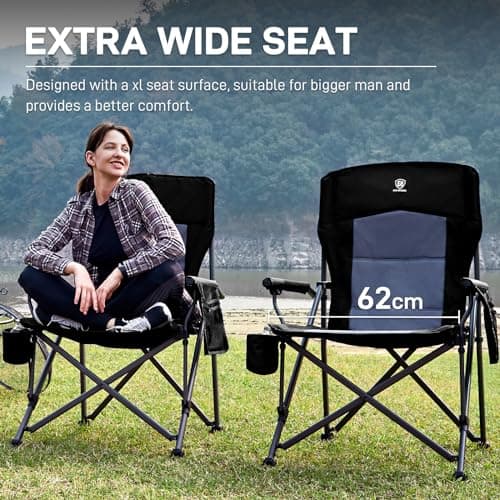 EVER ADVANCED Camping Chair for Adults Oversized 230KG for Heavy People — view 5