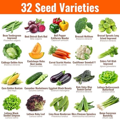 15,000 Seed 32 Vegetable Fruit Variety Garden Pack Emergency Survival Kit Mre — view 2