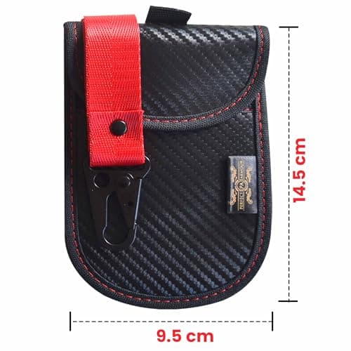 2 Pack Faraday Car Key Signal Blocker Pouch – Anti Theft RFID Protection Case for Keyless Car Keys, Carbon Fibre Security Key Fob Wallet — view 4