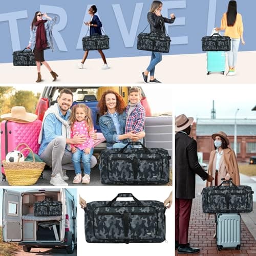 Fmeida 65L Foldable Travel Duffle Bag Waterproof Holdall Luggage Bags — view 2