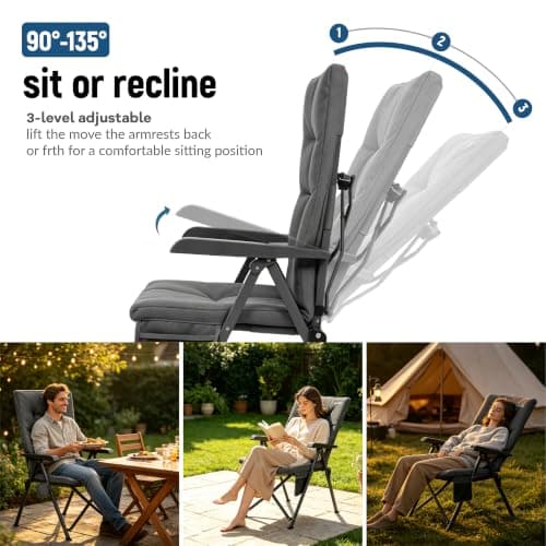 OUTSIDER High Back Folding Reclining Camping Chair for Adults — view 5