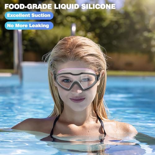 COOLOO Swimming Goggles for Adult, Wide View No Leaking Swim Goggles — view 2