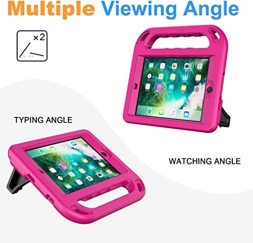 Surom Kids Case for iPad Mini 1 Mini 2 Mini 3 7.9 inch, Rose Pink — view 3