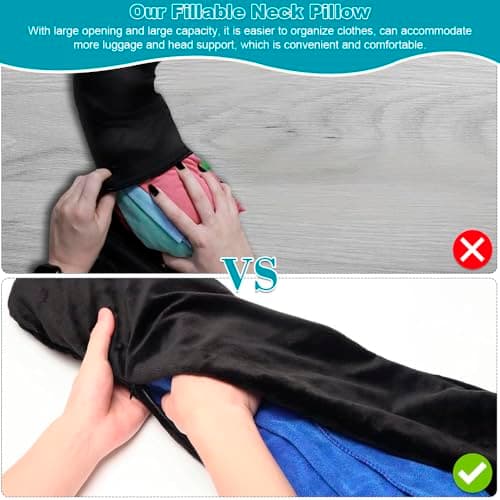 Stuffable Neck Pillow for Travel Travel Neck Pillows With Adjustable Straps — view 4