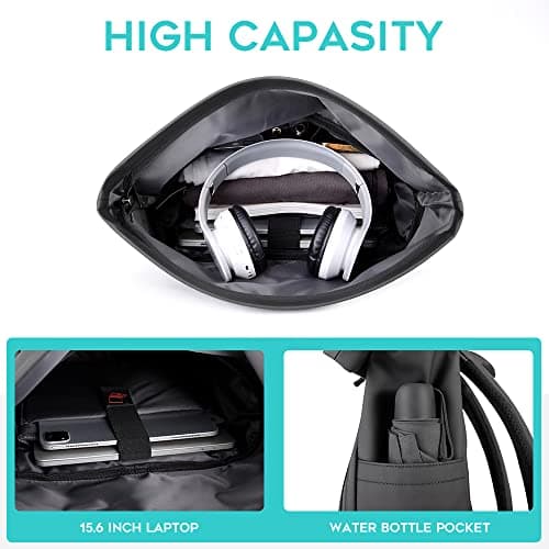 BANGE carry on Backpack fit 15.6 Inch Laptop Backpack Waterproof for Men and Women travel Backpack Cabin Size for Airplanes (Black) — view 3