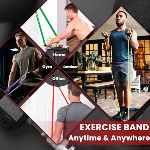 Resistance Bands Set, Exercise Band with Door Anchor for Men & Women — view 5