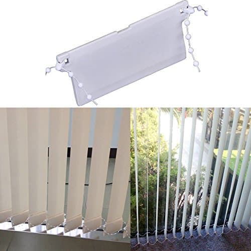 Vertical Blind Set SAIYU Vertical Blind Repair Kit With 12 Pack 45 mm*89 mm White Bottom Weights Slats And 12 Pack Top Hangers And 10 M Vertical Blind Bottom Chain with 6 Pack Plastic Chain Connectors — view 4