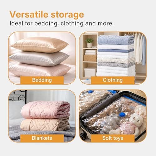DID Jumbo Vacuum Storage Bags 70cm x 100cm for Clothes, Blankets & Bedding, Space Saving Compression Bags Reduce Volume by 80%, Airtight Reusable Vacuum Seal Bags for Travel Home Storage — view 5