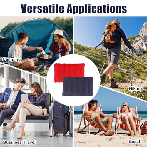 2 Pack Beach Pillow, 47 x 30 cm Inflatable Pillow for Camping — view 6