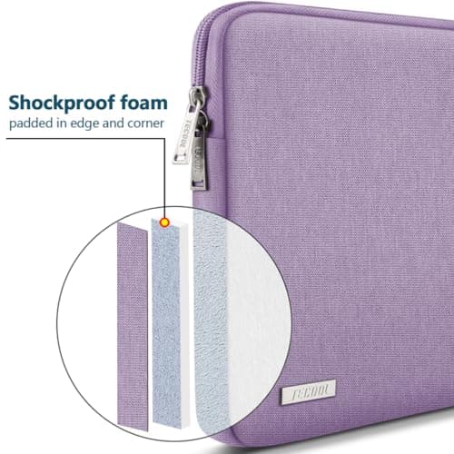 TECOOL 13.3 Inch Laptop Sleeve Protective Laptop Case 13 inch,Purple — view 5