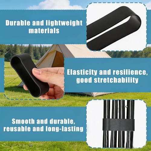 Walking Stick Accessories, 6-Pack Stick Covers and Wrist Straps — view 3