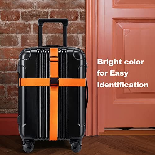 Chelmon - Luggage Straps for Suitcases TSA Approved (4 Units), Orange Color — view 6