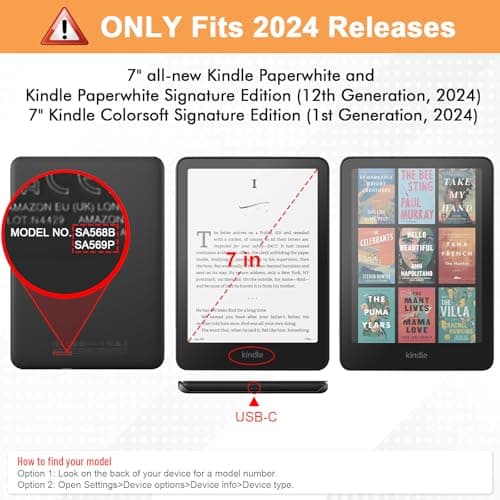 FINTIE Case for 7" Kindle Paperwhite 12th Gen 2024 & Kindle Colorsoft — view 2