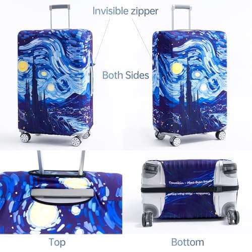 Travelkin Luggage Covers For Suitcase Tsa Approved Suitcase Cover Protector, Galecy, L — view 2