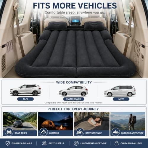 RKUMZCV Car Air Mattress for Skoda Yeti 2009-2017, Portable Rear Bed — view 4