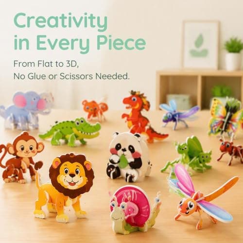 Durdiiy 50Pcs 3D Puzzle Set, Educational Paper Jigsaw — view 3
