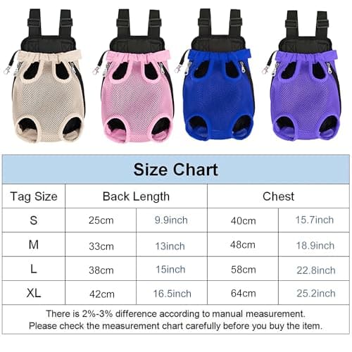 Breathable Pet Carrier Backpack, Legs-Out Dog & Cat Travel Bag, Pink, M — view 3
