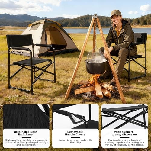OUTSIDER Aluminium Directors Chair Lightweight Folding Camping Chair 1pc — view 4