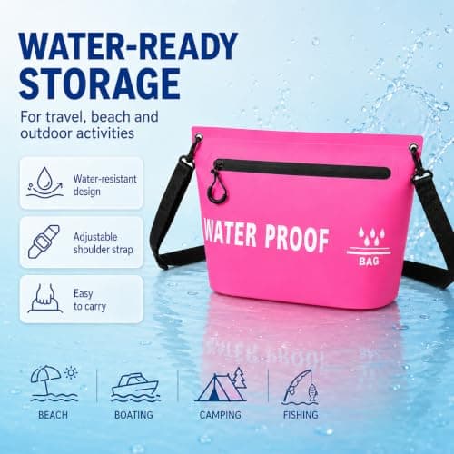 AURALIN Waterproof Dry Bag 4 L Rose PVC Airtight Zip Shoulder Strap — view 4