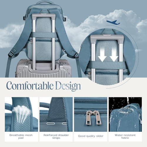 Xkdoai for Ryanair Cabin Bags 40x30x20,Backpack with TSA Approved Clear Bag — view 6