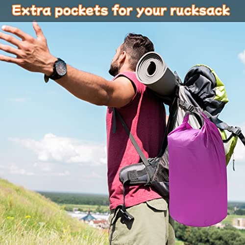 Desoto 2 Pcs Dry Bags Waterproof Dry Sack Boat Dry Bag Set (20L Purple) — view 3