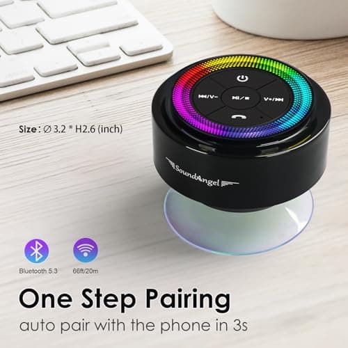 Xleader Pro Shower Speaker (Upgraded) Certified IPX7 Waterproof Bluetooth — view 2