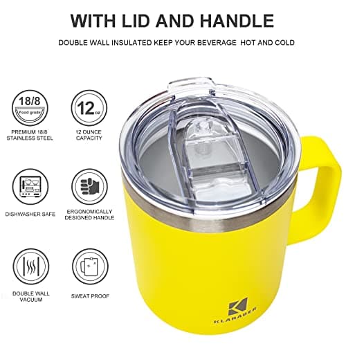 Thermal Cup, Camping Mug, Thermal Mug, Insulated Coffee Cup, 350ml, 12oz — view 4