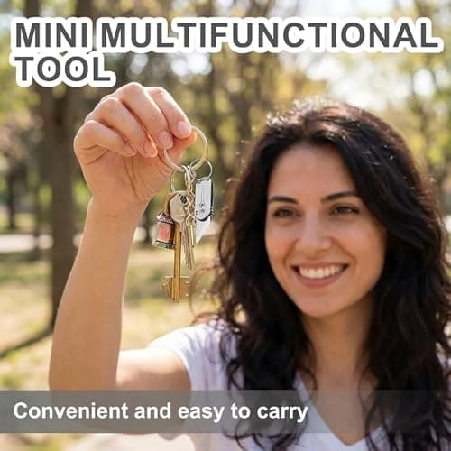 2 Pcs Small Box Cutter, Pocket Box Opener Tool, Compact Stainless Steel Box Cutter Keyring, EDC Multi Tool, Small Multitool, Gadget Tools for Men, Home Office Warehouse DIY Use — view 6