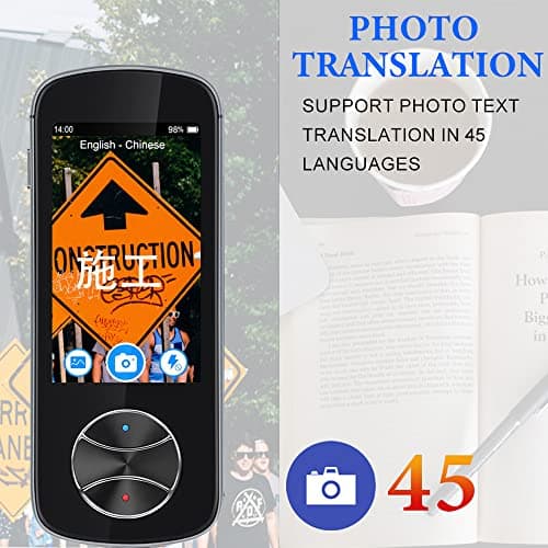 Translator Device, Large Display Panel, 128 Languages Translation, Offline Translation, Photo Text Translation, Group Chat, Large Capacity Battery, Easy to Operate — view 4