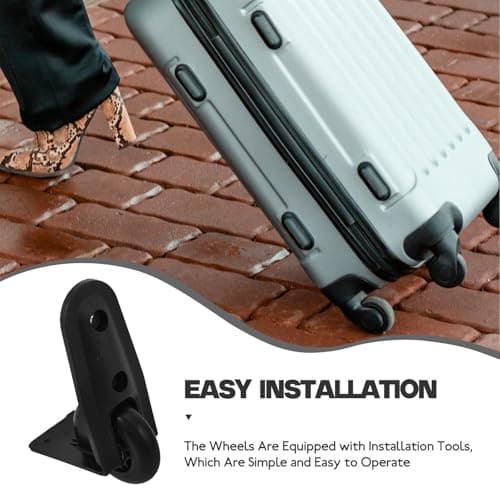 Alipis 2pcs Swivel Suitcase Wheels Plastic Material Noise-Canceling Travel Replacement Wheels for Luggage and Backpack Repair — view 3