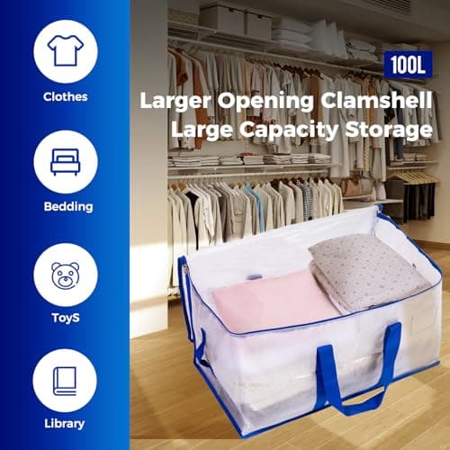 ZFWDSY Moving Bags 105 L,8-Pack Storage Bags Moving Boxes Alternatives — view 5