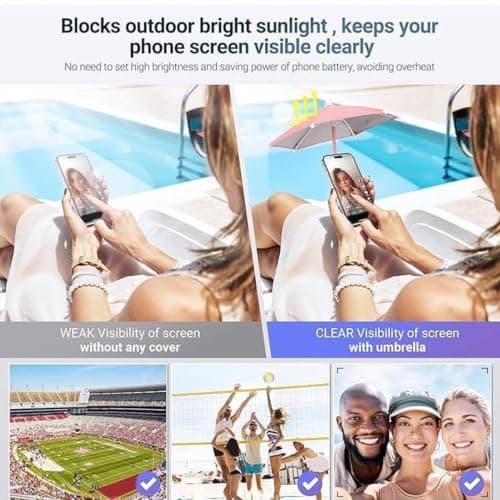 Magnetic Phone Umbrella UV Protection Anti Glare — view 4