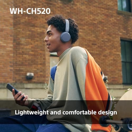 Sony WH-CH520 Wireless Bluetooth On-Ear Headphones, Lightweight Design, Up to 50 Hr Battery Life, Quick Charge, EQ, Clear Call Quality, iOS & Android, Black — view 5
